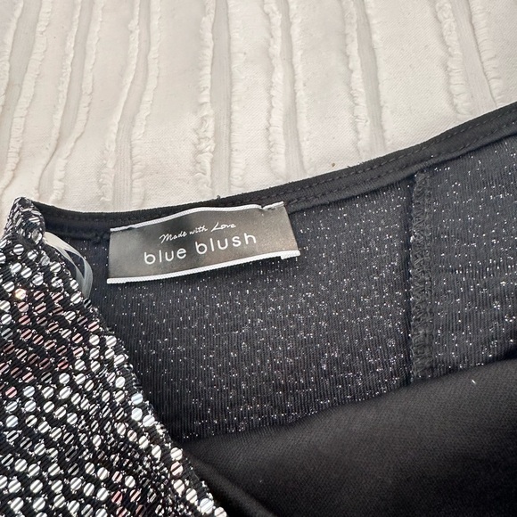 NWT Black Sequin One Shoulder Dress Size S - Picture 3 of 4